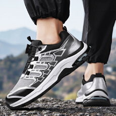 批发新款潮流秋季圆头<b class='q'>百搭</b>透气系带厚底舒适轻便纯色运动男鞋休闲鞋