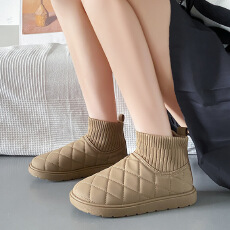 批发ins韩版雪地靴女2025冬季新款加绒女学生棉鞋增高松糕休闲鞋