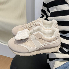 批发ins<b class='q'>韩版</b>新款加绒阿甘鞋女2025冬季学生跑步运动保暖休闲