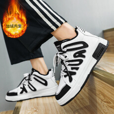 批发加绒男鞋2025冬季新款<b class='q'>时尚</b>百搭休闲板鞋<b class='q'>户外</b>街头保暖青少年学生鞋