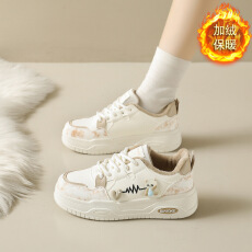 批发2025小白鞋女冬季新款<b class='q'>韩版</b>女学生加绒休闲运动百搭板鞋街拍<b class='q'>女鞋</b>