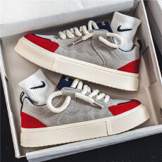 批发2025春秋新款拼色<b class='q'>时尚</b>板鞋厚底单鞋休闲运动鞋小白鞋子熊猫鞋男鞋