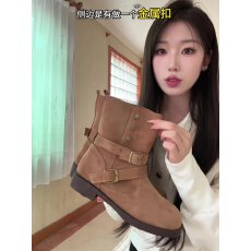 批发2025年新款冬季复古中筒马丁靴女秋季废土风两穿西部牛仔瘦瘦短靴