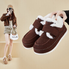批发2025<b class='q'>冬</b>季新款加绒勃肯棉鞋ins韩版女学生厚底保暖休闲鞋增高女鞋