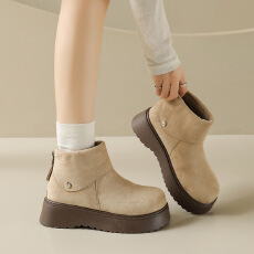 休闲鞋女马丁靴潮2025冬新款英伦学生厚底高帮鞋增高街拍女鞋
