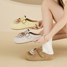 批发2026春季新款勃肯鞋ins韩版女学生懒人一脚蹬半托休闲鞋街拍