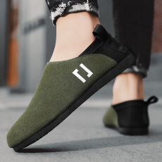 批发帆布<b class='q'>男鞋</b>2026春<b class='q'>夏季</b>透气软底一脚蹬乐福布鞋男开车豆豆鞋休闲鞋