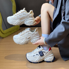 批发ins韩版新款老爹鞋女2025春秋学生运动跑步<b class='q'>休闲</b>鞋厚底增高小白鞋