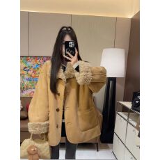 批发2025冬新款两面穿羊羔毛外套女中长款皮毛一体<b class='q'>机车</b>服加厚保暖大衣