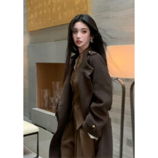 批发2025新款高级感毛呢外套女款秋冬季气质高级感小个子加厚呢子大衣