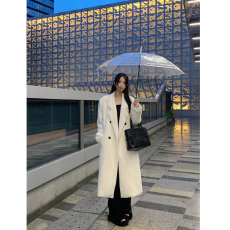 批发<b class='q'>夏</b>蓝汐雨SMBL RAIN气质宽松仿貂绒大衣女冬复古显瘦加厚毛呢外套