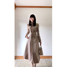 批发老钱风巨好看过膝毛呢外套女秋<b class='q'>冬</b>2026新款中长款收腰气质呢子大衣