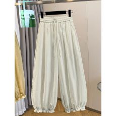批发韩系特大码300斤宽松束脚花苞灯笼裤女2026春夏新款休闲九分裤潮