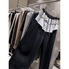 批发原版大码200斤25秋冬假两件花边拼接<b class='q'>休闲裤</b><b class='q'>女</b>遮胯显瘦阔腿卫裤潮