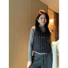 批发原版质量 韩系三明治保暖马甲女秋<b class='q'>冬</b>新款加绒保暖短款百搭背心潮