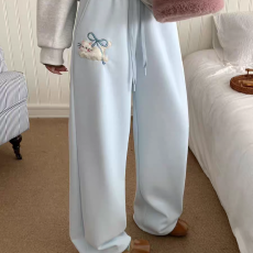 批发原版质量华棉复合超柔 韩系百搭卫裤女冬季新款加厚减龄<b class='q'>休闲裤</b>潮