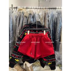 批发原版 大码300斤新年圣诞红色加厚<b class='q'>阔腿裤</b>女秋冬靴<b class='q'>裤</b>高腰a字短<b class='q'>裤</b>潮