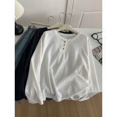 原版质量大码300斤长袖T恤女26春夏松弛感显瘦插肩袖圆领打底衫潮