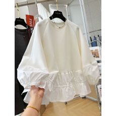 批发大码200斤韩系宽松圆领<b class='q'>卫衣</b>女春秋新款空气层独特漂亮巨好看<b class='q'>卫衣</b>