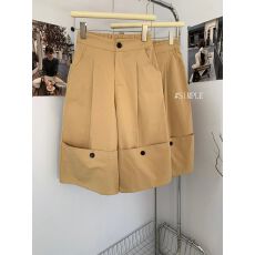 批发小众设计感工装翻边休闲裤女春夏美式<b class='q'>新款</b>百搭通勤七分裤阔腿裤