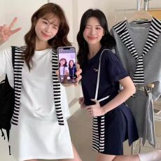 批发休闲时尚<b class='q'>运动</b>套装女夏季宽松刺绣短袖<b class='q'>T</b><b class='q'>恤</b>半身短裙裤披肩三件套潮