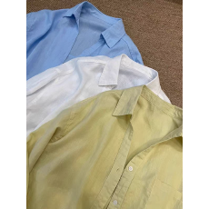 批发白色翻领<b class='q'>防晒衫</b>女<b class='q'>夏季</b>薄款慵懒风休闲长袖天丝亚麻衬衣宽松小衫潮