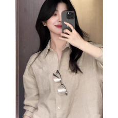 批发早春装棉麻防晒衬衫女款2026新款淡人高知穿搭亚麻衬衣<b class='q'>外套</b>上衣夏