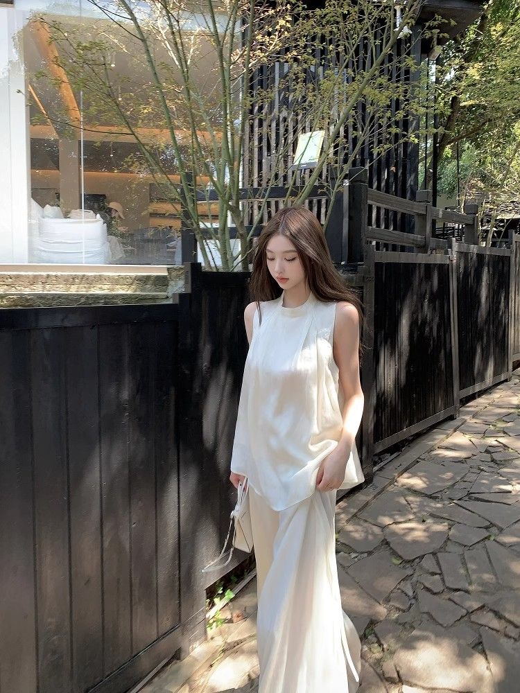 여름 아름다운 캐주얼 세트 품격 에이즈 환자 투피스 세트 ootd 착용 가져 가라. 여름 고급 센스 2025 슈퍼 화재 새로운