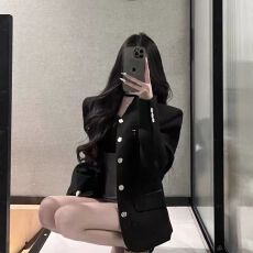 批发春季新款上衣男女设计感新中式西服双层镂空高级感<b class='q'>休闲</b>中山装外套