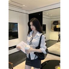 批发THE LIMON韩版复古多色灯芯绒衬衫女秋季ins百搭宽松显瘦长袖衬衣