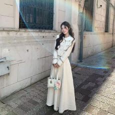 批发秋季新款法式甜美<b class='q'>气质</b>优雅千金风小众短款<b class='q'>外套</b>上衣高腰半身裙套装