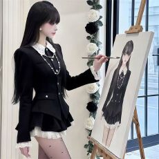 批发御姐千金风外套上衣两件套套装女晚宴场合女装拍照必备衣服半身裙