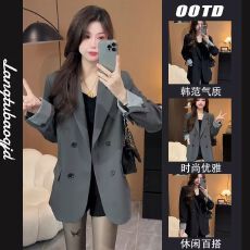 批发春秋2026新款今年流行爆款<b class='q'>西装</b>外套女中<b class='q'>长款</b>宽松时尚洋气西服上衣