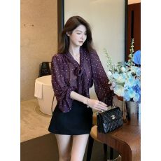 批发法式纯欲风气质名媛套装女2026春季新款波点<b class='q'>雪纺</b><b class='q'>衬衫</b>半身裙两件套