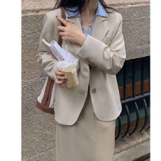 批发高级感<b class='q'>小西装</b>外套女2026年春秋季新款炸街休闲小个子宽松西服上衣