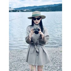 批发气质系带风衣优雅高级休闲中长款风衣外套2026<b class='q'>春</b>秋新款百搭外穿