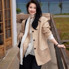 批发老钱风高端小资外套女2026秋季新款高智姐感干练气质通勤西装