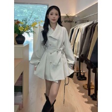 批发时尚洋气减龄气质收腰<b class='q'>风衣</b>外套女<b class='q'>韩版</b>显瘦秋季新款休闲高级感外套