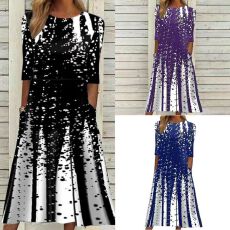 批发2025欧美跨境新款时尚蝴蝶<b class='q'>女装</b>时髦开衫时尚大摆连衣裙外贸批发