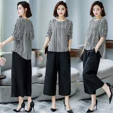 批发2024春秋新款<b class='q'>夏</b>装妈妈中年女装套装洋气时尚大码休闲两件套