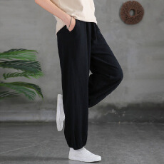 批发2024老爹灯笼裤女春秋高腰<b class='q'>女裤</b>宽松休闲棉麻裤子<b class='q'>哈伦</b>裤阔腿裤长裤