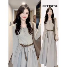 批发2025新款秋季流行风格法式<b class='q'>长</b>袖连衣<b class='q'>裙子</b>女装初早秋气质高级感<b class='q'>长</b><b class='q'>裙</b>