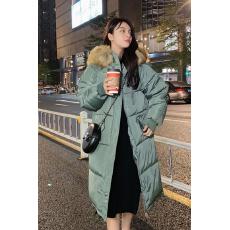 批发实拍女装棉服女冬季2025年新款韩版中长款面包服宽松加厚棉衣
