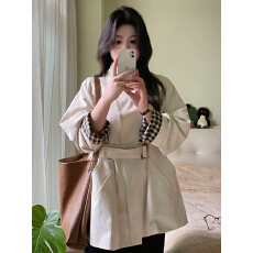 批发小个子巨好看高级感韩系休闲外套女装2025新品立领风衣百搭