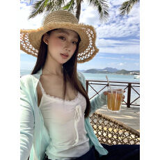 批发吊带背心女2026新款春夏白色蕾丝开衫独特漂亮显瘦<b class='q'>无袖</b>上