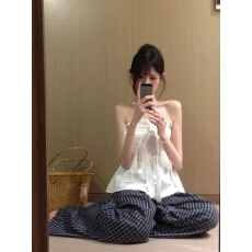 批发原版面料打揽 甜美风蝴蝶结绑带抹胸背心吊带女夏季收腰
