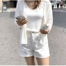 批发2026春夏季春季防晒罩衫两件套女微透薄款<b class='q'>长袖</b>衬衫+无袖上衣