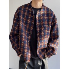 批发法式高级感格纹小香风短外套女2025<b class='q'>春</b>独特好看小个子气质减龄上衣