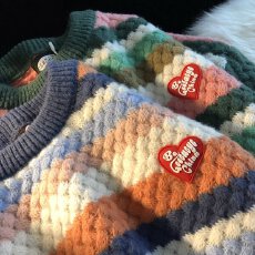 毛衣女2025秋冬新款彩色条纹宽松长袖套头上衣圆领高品质打底衫