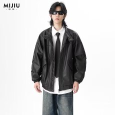 批发<b class='q'>日系</b><b class='q'>复古</b>立体解构设计立领外套男clenafit宽松猎装工装夹克上衣潮